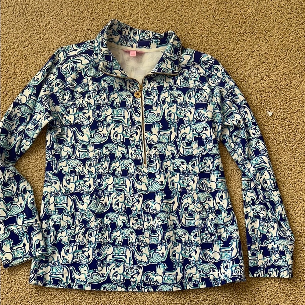 Lilly Pulitzer Blue and White Skipper Popover.
